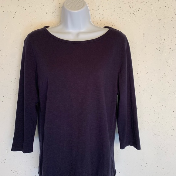 Talbots Tops - Talbots Petites Navy Blue 3/4 Sleeve Top
